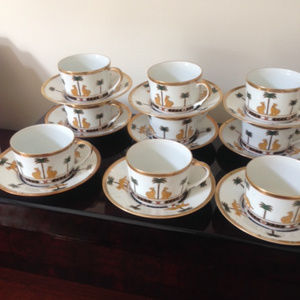 Christian Dior, Casablanca cups and saucers,